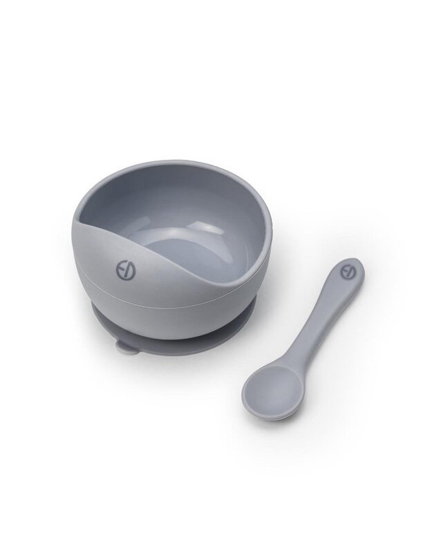 Elodie Details silicone bowl and spoon set Sunrise Blue