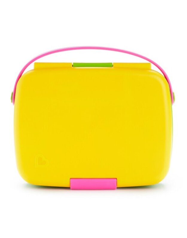 Munchkin priešpiečių dėžutė su skyriais Bento Box, geltona