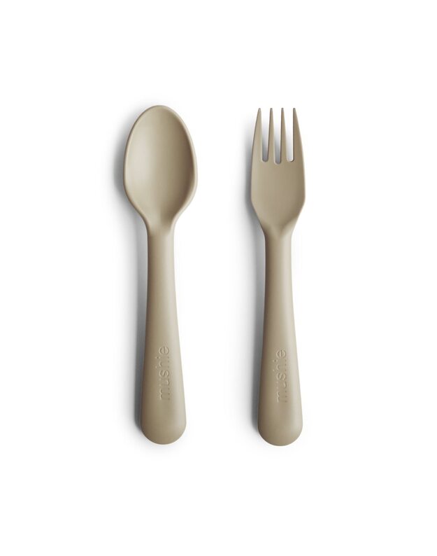 Mushie Fork & Spoon Vanilla