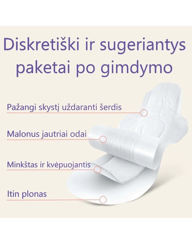 Lansinoh diskretiški ir sugeriantys paketai (M): praėjus 2 savaitėms po gimdymo Discreet & Absorbent, 12 vnt