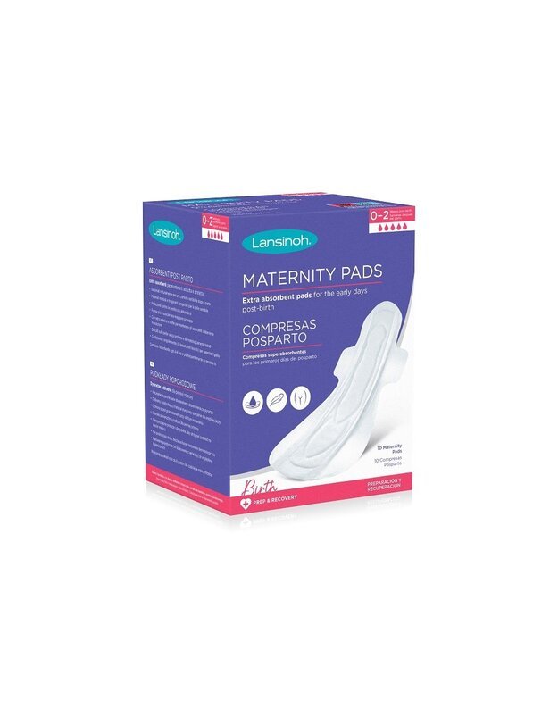 Lansinoh ypač sugeriantys paketai (L): 0-2 savaites po gimdymo Extra Absorbent, 10 vnt