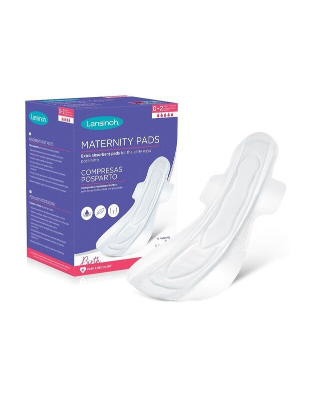 Lansinoh ypač sugeriantys paketai (L): 0-2 savaites po gimdymo Extra Absorbent, 10 vnt