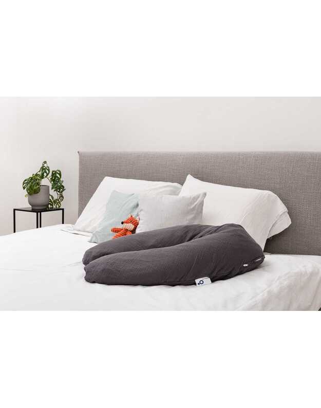 Doomoo didelė nėščiosios pagalvė Comfy Big Tetra Grey, pilka