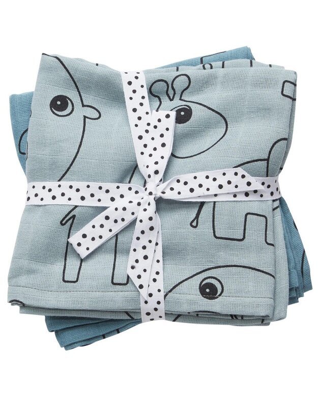 Done by Deer burp cloth Contour, 2 pk, blue