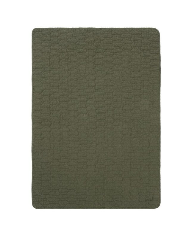 Nobodinoz dygsniuotas pledas - antklodė WABI-SABI VETIVER, žalias