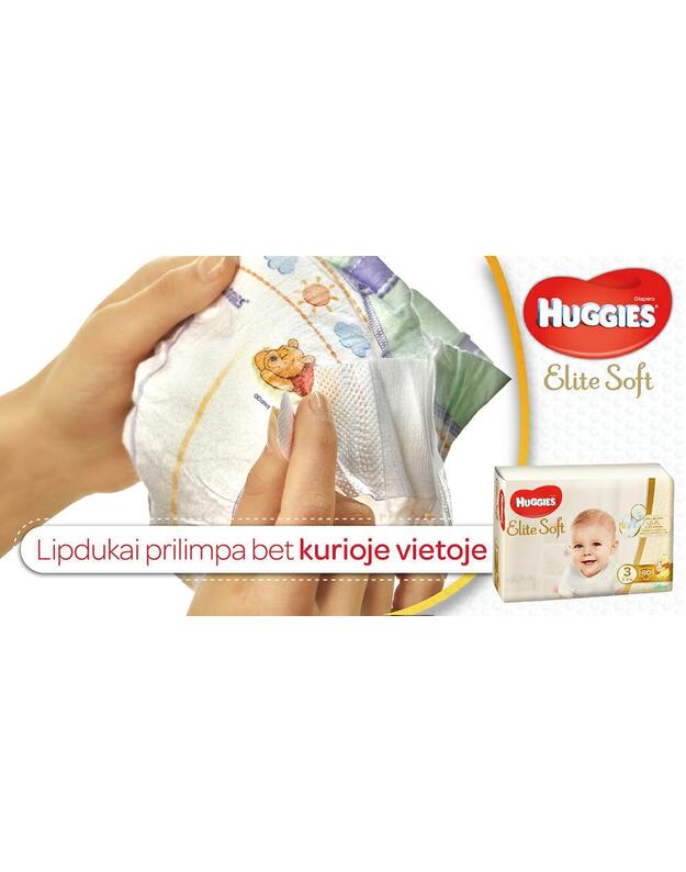 HUGGIES ELITE SOFT vienkartinės sauskelnės 2, 4-6 kg, 25 vnt