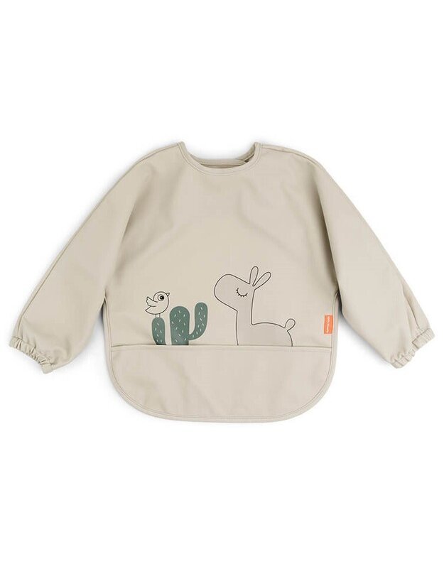 Done by Deer sleeved and pocket bib Lalee, beige