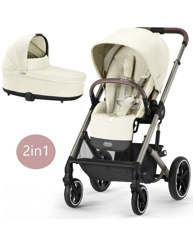 Ve im lis Cybex Balios S LUX 2in1 taupe frame Seashell Beige