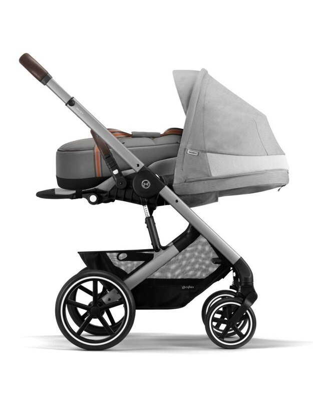 Vežimėlis Cybex Balios S LUX silver frame Lava Grey, pilkas