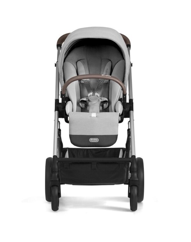 Vežimėlis Cybex Balios S LUX silver frame Lava Grey, pilkas