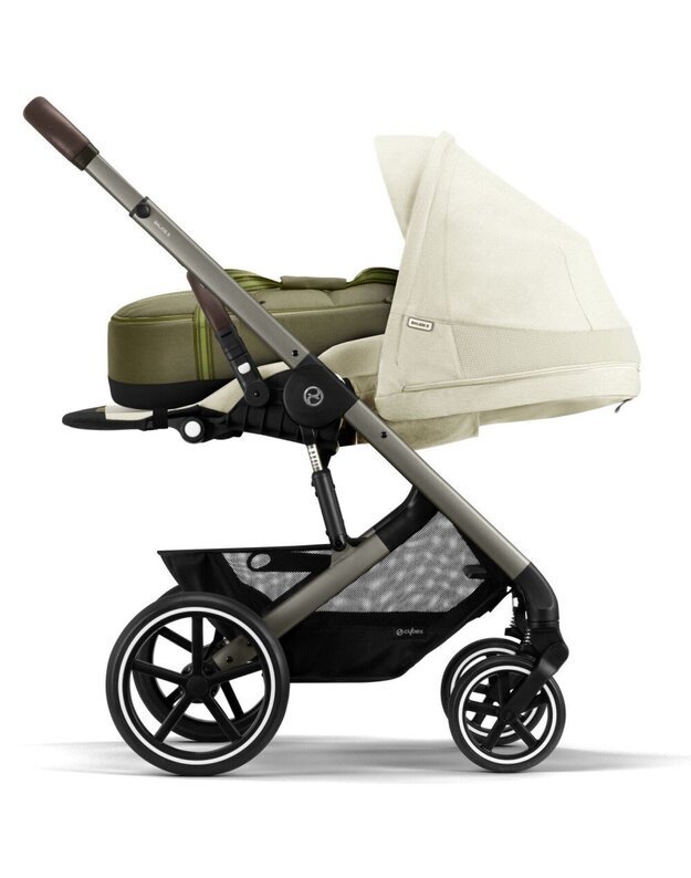Cybex Balios S LUX stroller 2in1 taupe frame Seashell Beige