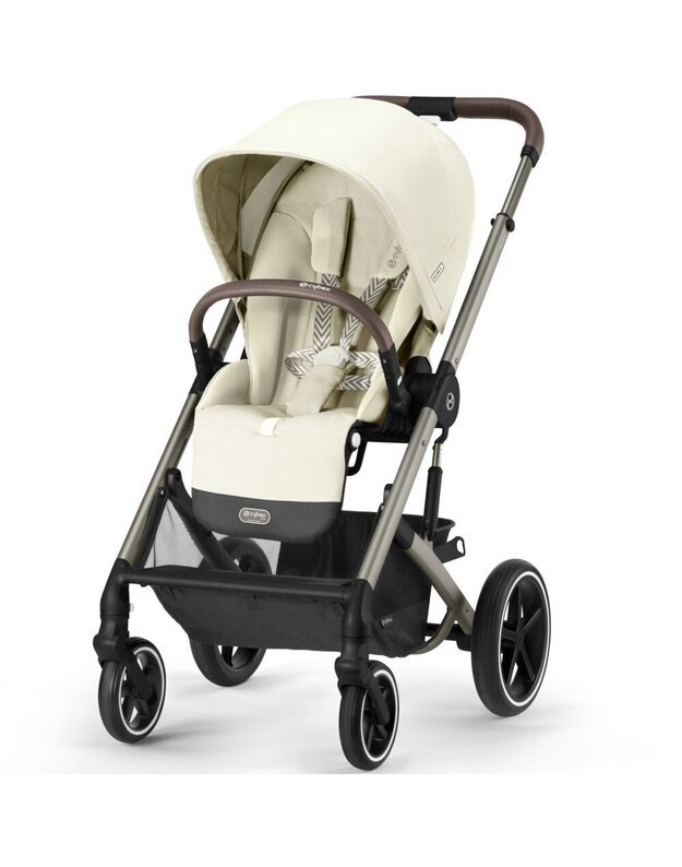 Vežimėlis Cybex Balios S LUX taupe frame Seashell Beige, smėlio spalvos