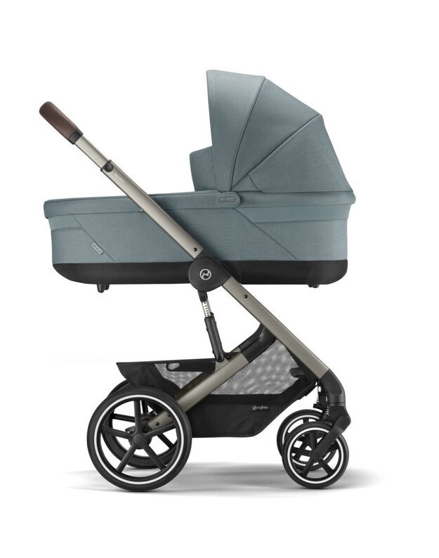 Vežimėlis Cybex Balios S LUX 2in1 taupe frame Sky Blue, žydras