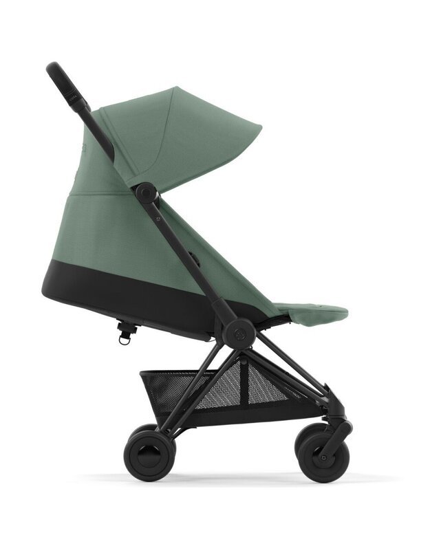 Vežimėlis CYBEX COYA Matt Black Leaf Green, žalias