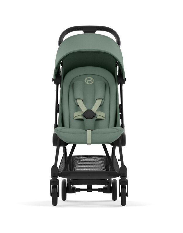 Vežimėlis CYBEX COYA Matt Black Leaf Green, žalias