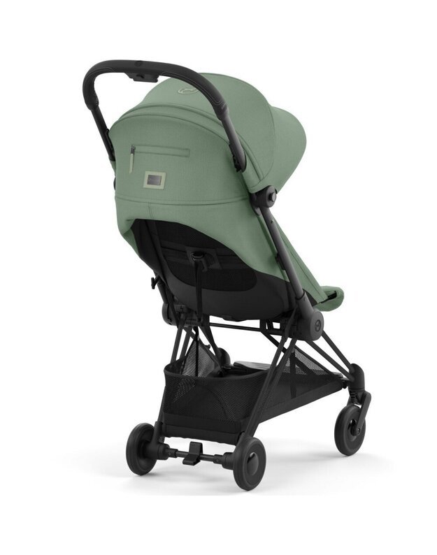 Vežimėlis CYBEX COYA Matt Black Leaf Green, žalias