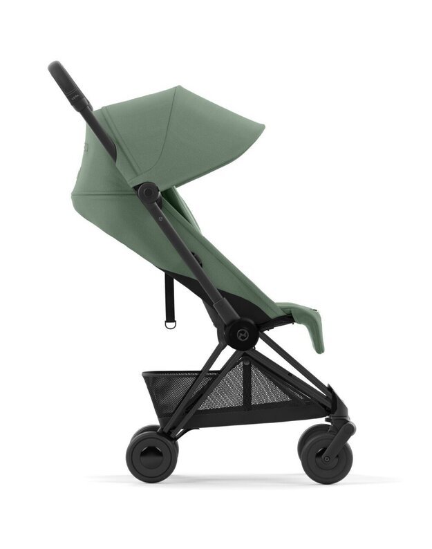 Vežimėlis CYBEX COYA Matt Black Leaf Green, žalias