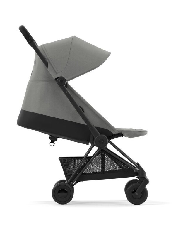 Vežimėlis CYBEX COYA Matt Black Mirage Grey, pilkas