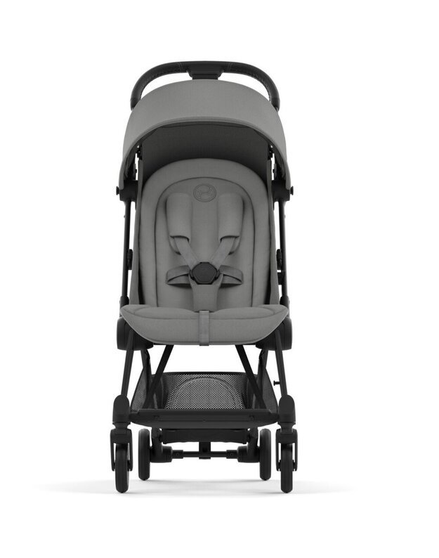 Vežimėlis CYBEX COYA Matt Black Mirage Grey, pilkas