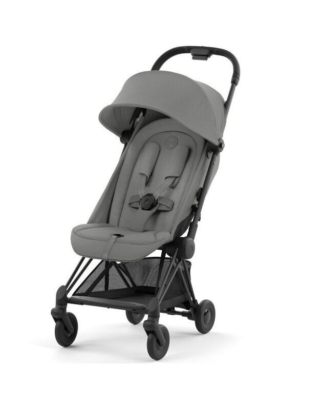 Vežimėlis CYBEX COYA Matt Black Mirage Grey, pilkas