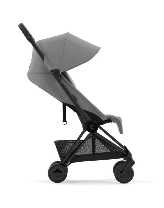 Vežimėlis CYBEX COYA Matt Black Mirage Grey, pilkas