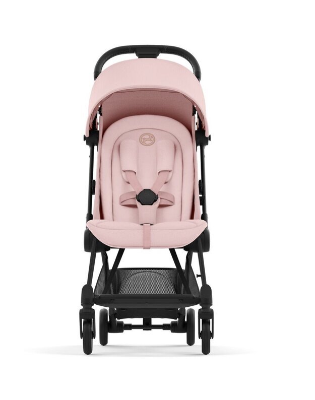 Vežimėlis CYBEX COYA Matt Black Peach Pink, rožinis