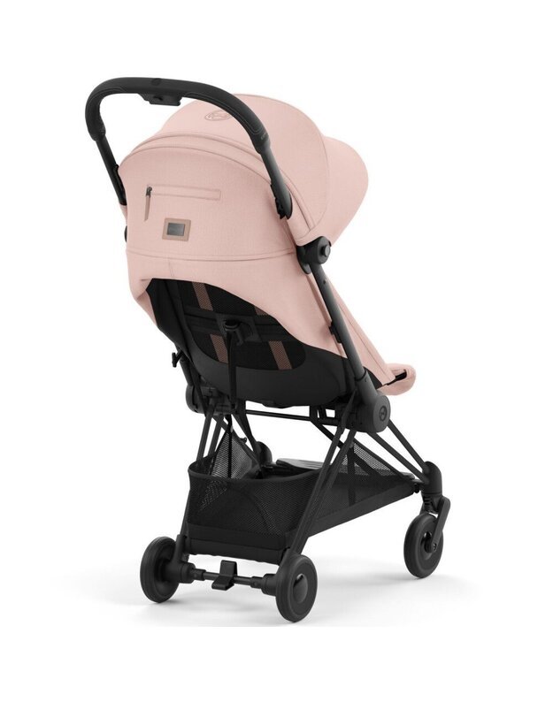 Vežimėlis CYBEX COYA Matt Black Peach Pink, rožinis