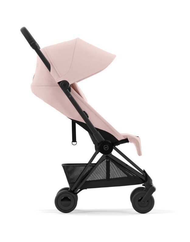 Vežimėlis CYBEX COYA Matt Black Peach Pink, rožinis