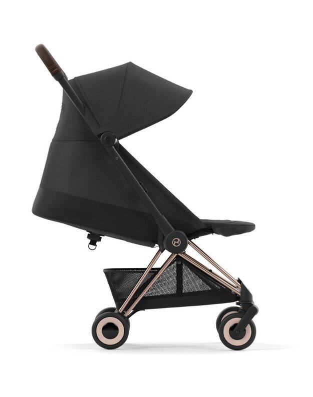 Vežimėlis CYBEX COYA Rosegold Sepia Black, juodas