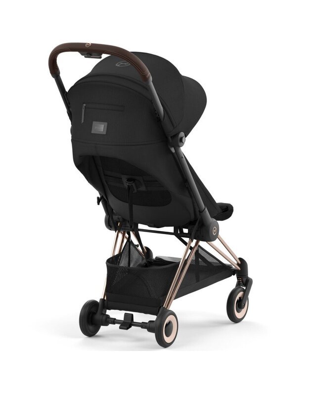 Vežimėlis CYBEX COYA Rosegold Sepia Black, juodas