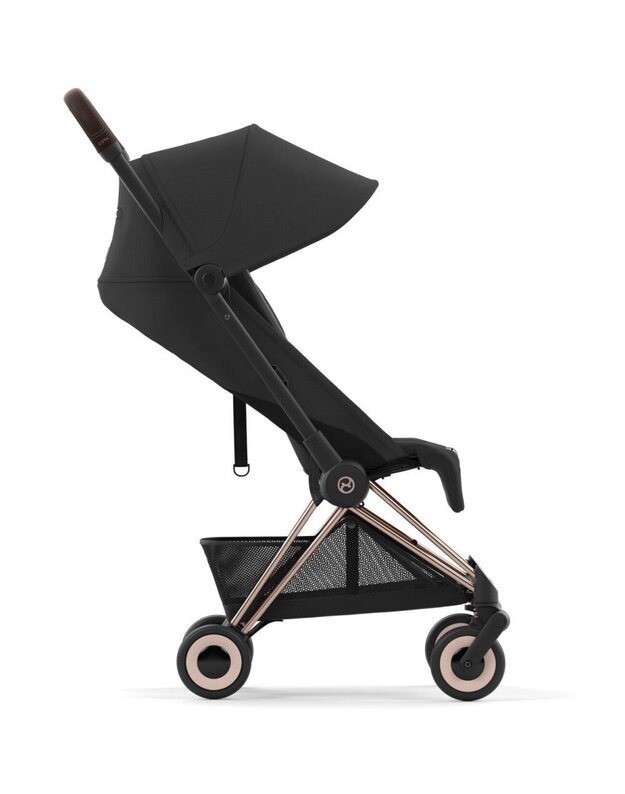 Vežimėlis CYBEX COYA Rosegold Sepia Black, juodas