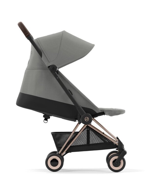 Vežimėlis CYBEX COYA Rosegold Mirage Grey, pilkas