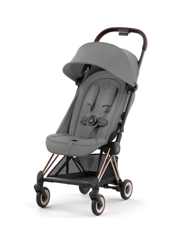 Vežimėlis CYBEX COYA Rosegold Mirage Grey, pilkas