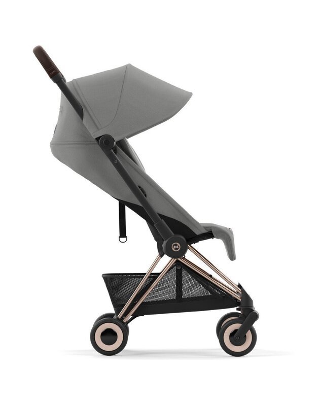 Vežimėlis CYBEX COYA Rosegold Mirage Grey, pilkas