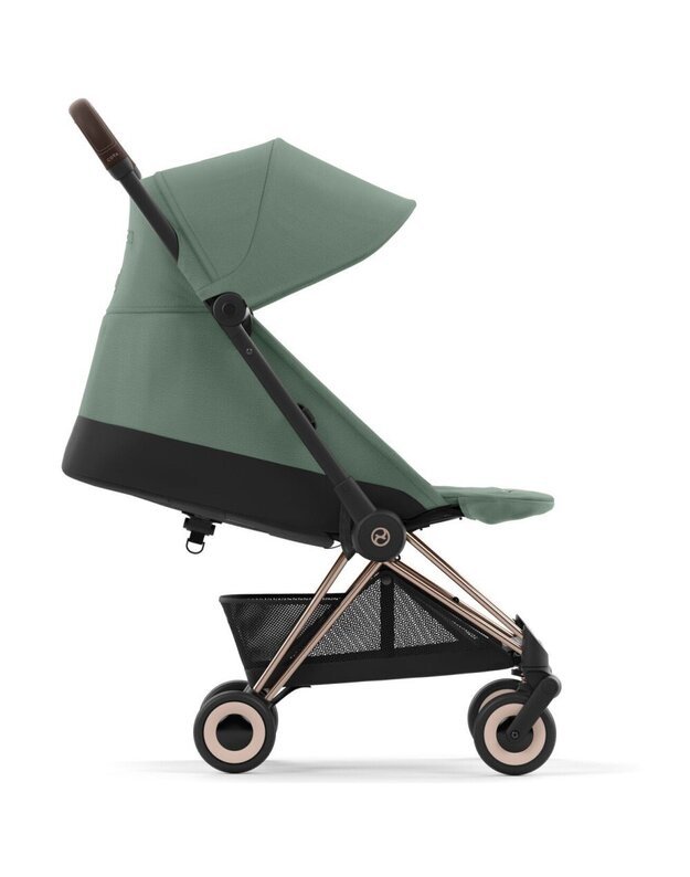 Vežimėlis CYBEX COYA Rosegold Leaf Green, žalias