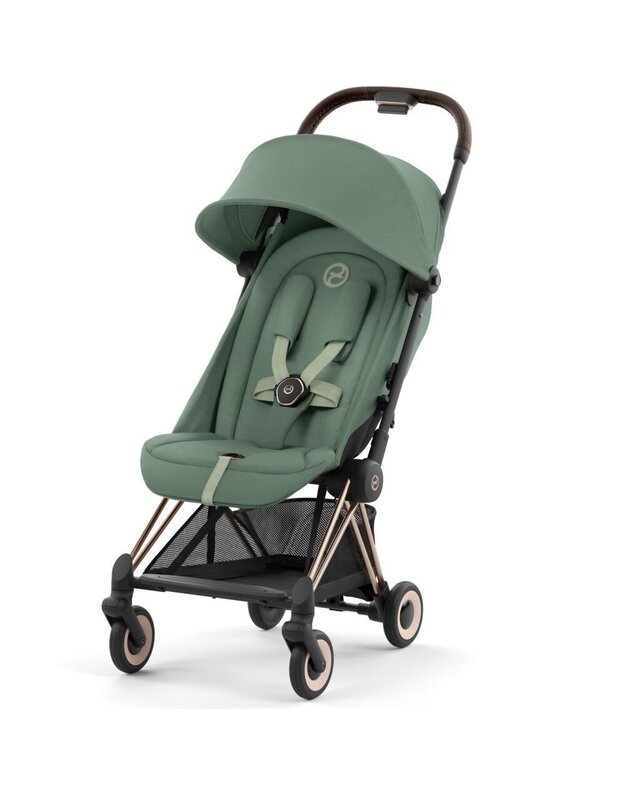 Vežimėlis CYBEX COYA Rosegold Leaf Green, žalias