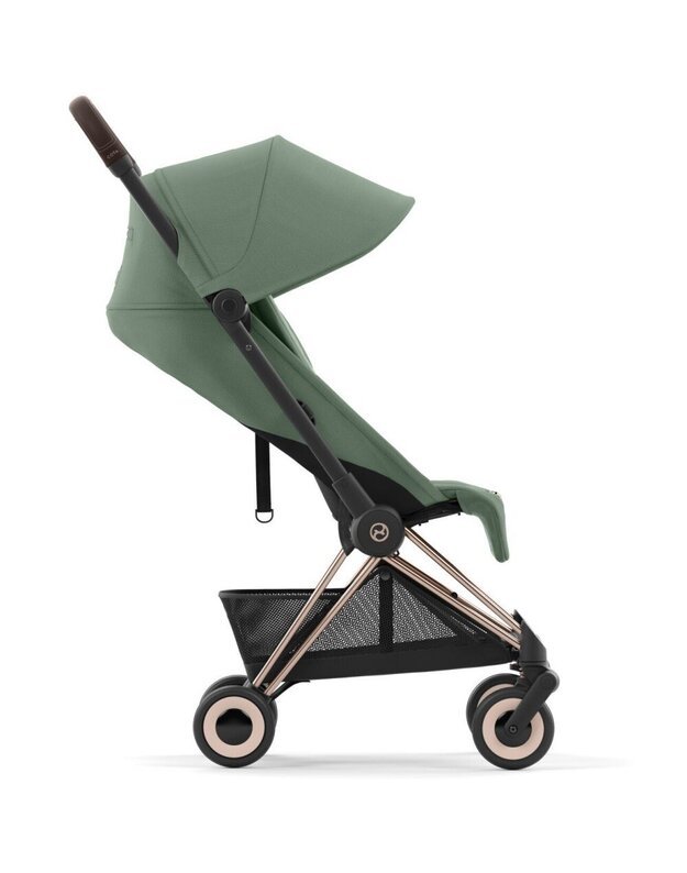 Vežimėlis CYBEX COYA Rosegold Leaf Green, žalias