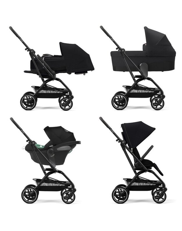 Vežimėlis Cybex Eezy S Twist+ 2 BLK Moon Black, juodas