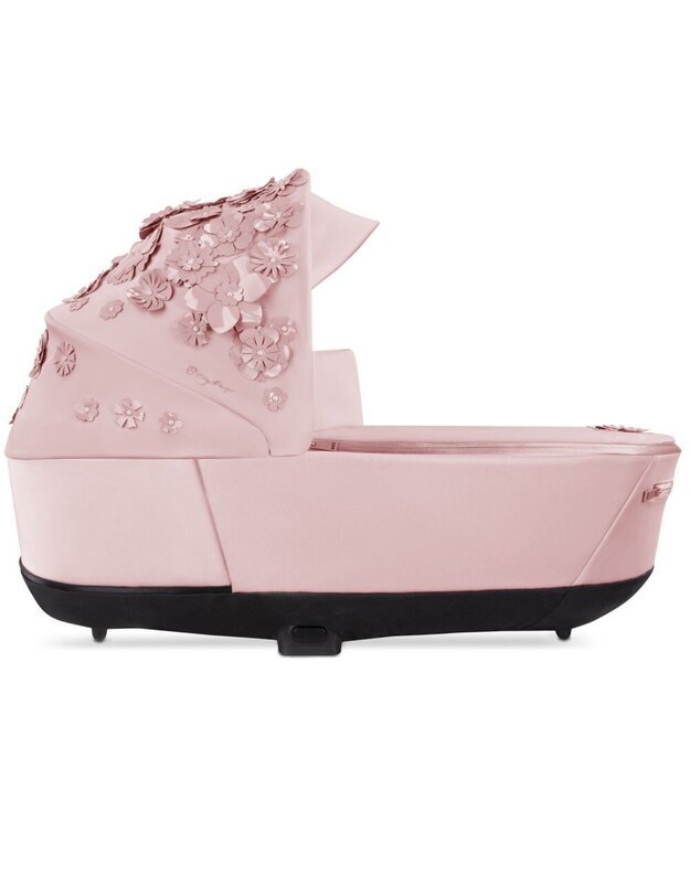 Cybex Priam Lux Carry Cot V4 Simply Flowers Pale Blush, pink