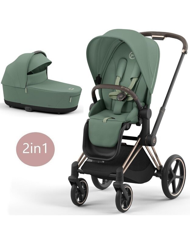 Vežimėlio CYBEX PRIAM V4 Leaf Green komplektas 2in1, žalias