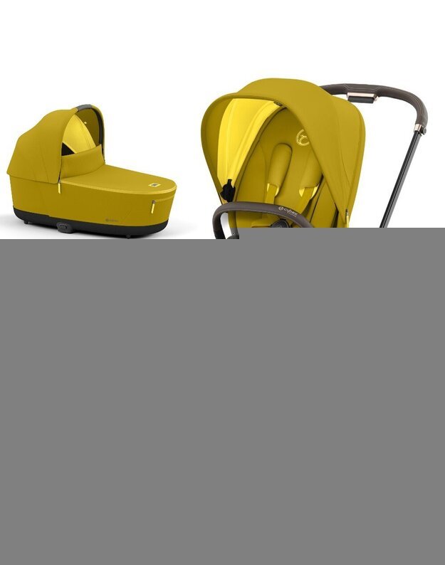 Ve im lio CYBEX PRIAM V4 Mustard Yellow komplektas 2in1 geltonas