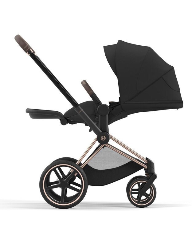 Vežimėlio CYBEX PRIAM V4 Sepia Black komplektas 3in1, juodas