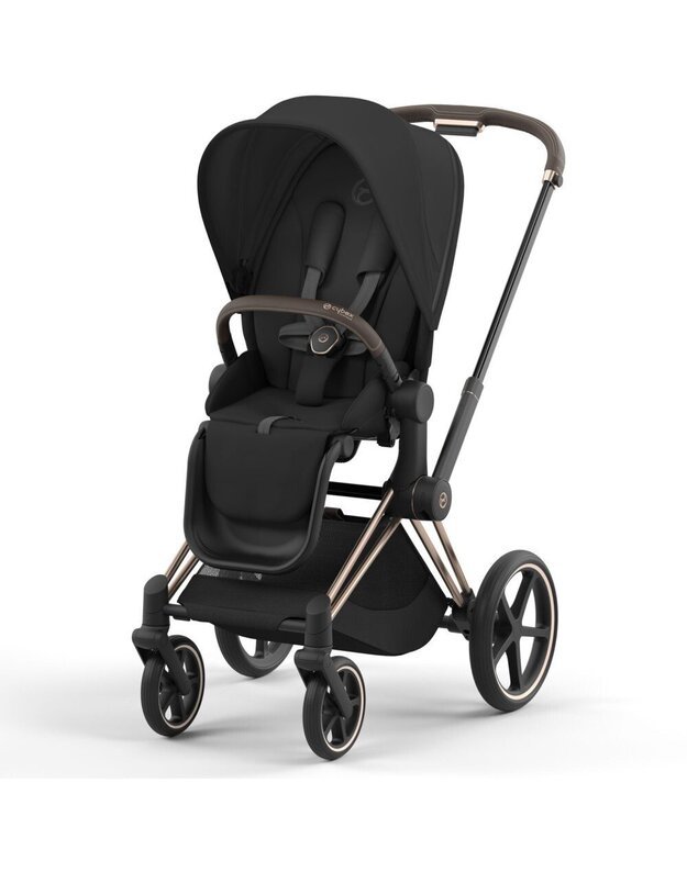 Vežimėlio CYBEX PRIAM V4 Sepia Black komplektas 3in1, juodas