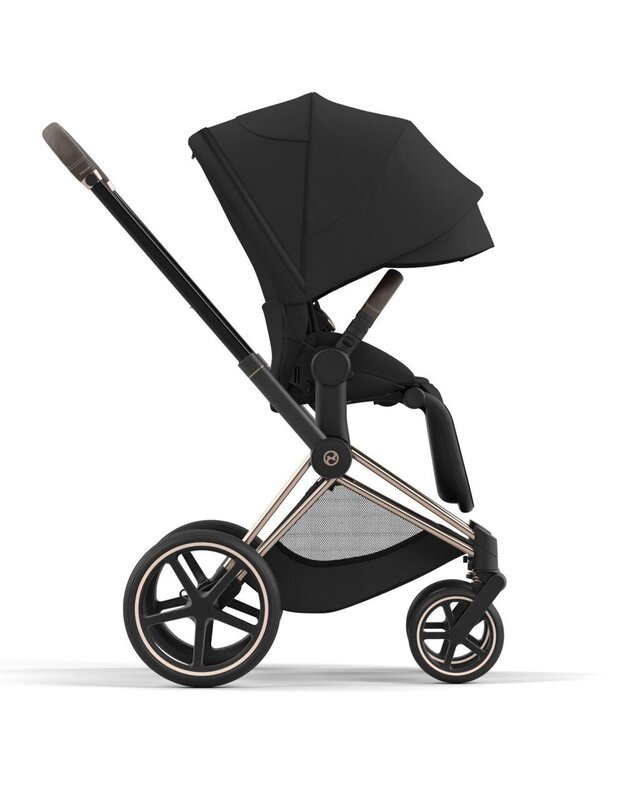 Vežimėlio CYBEX PRIAM V4 Sepia Black komplektas 3in1, juodas