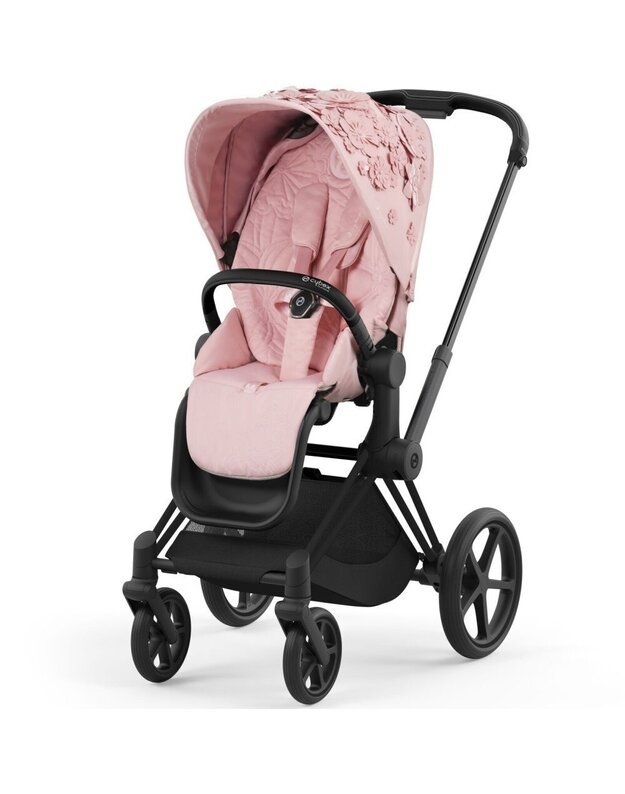 Vežimėlis CYBEX PRIAM V4 Simply Flowers Pale Blush, rožinis