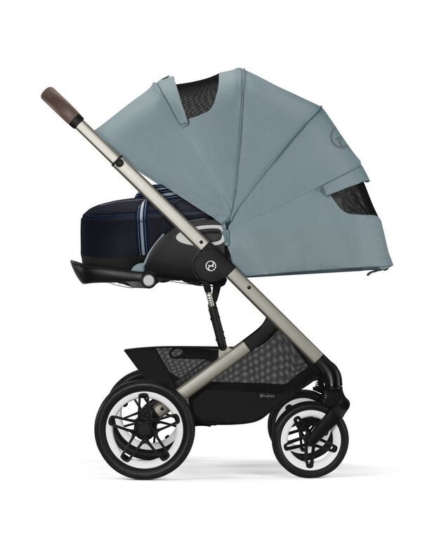 Vežimėlis Cybex Talos S Lux taupe frame Sky Blue, mėlynas