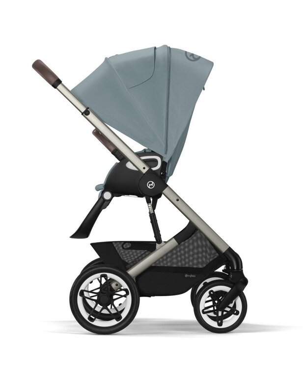 Vežimėlis Cybex Talos S Lux taupe frame Sky Blue, mėlynas