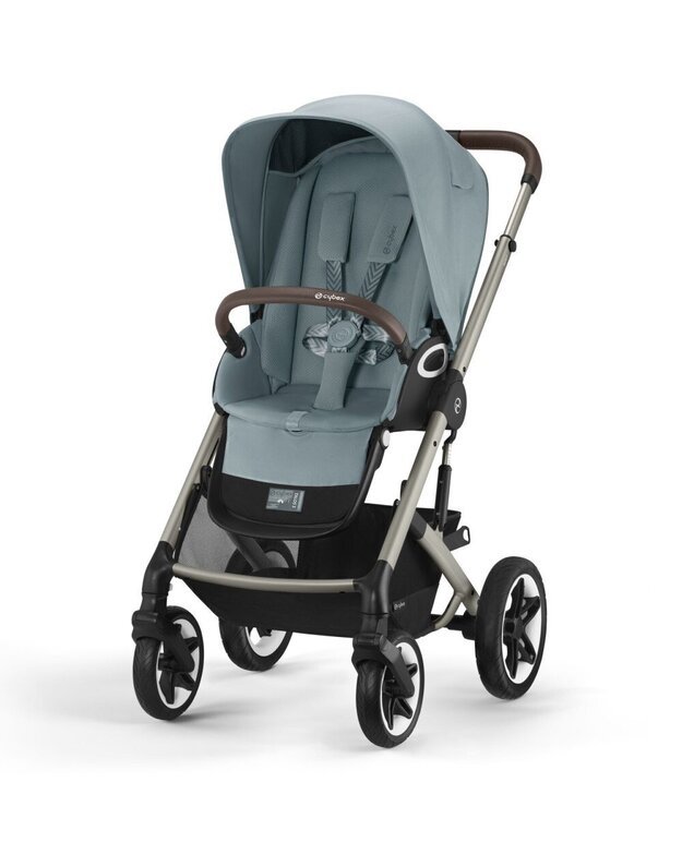 Vežimėlis Cybex Talos S Lux taupe frame Sky Blue, mėlynas