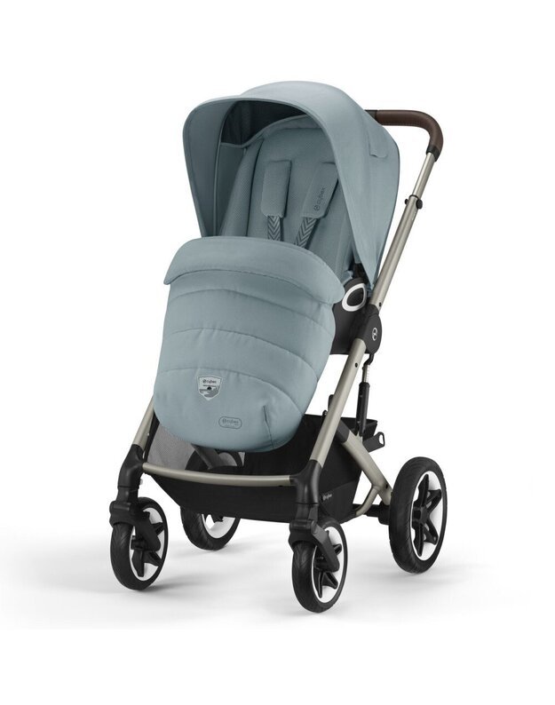 Vežimėlis Cybex Talos S Lux taupe frame Sky Blue, mėlynas