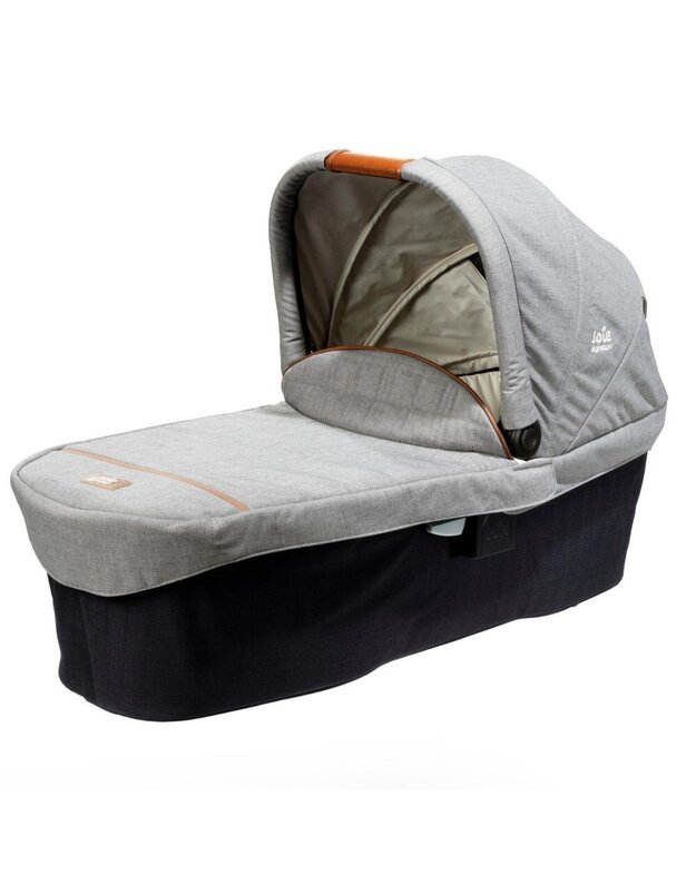 Vežimėlio lopšys Joie Ramble XL carrycot w/rc Carbon, pilka